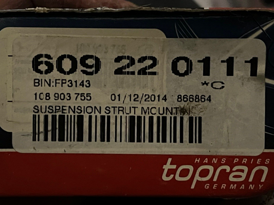 Topran 108903755 Top Strut Mount fits Mercedes Sprinter