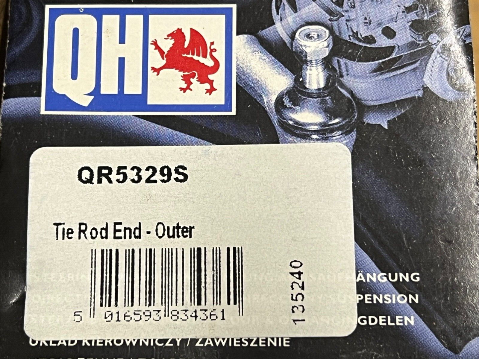 QH QR5329S Track Rod End Fits Citroen C5