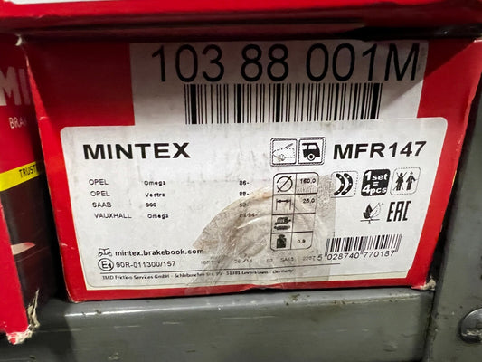 Mintex MFR147 Brake Shoe Set Fits Vauxhall Saab Opel