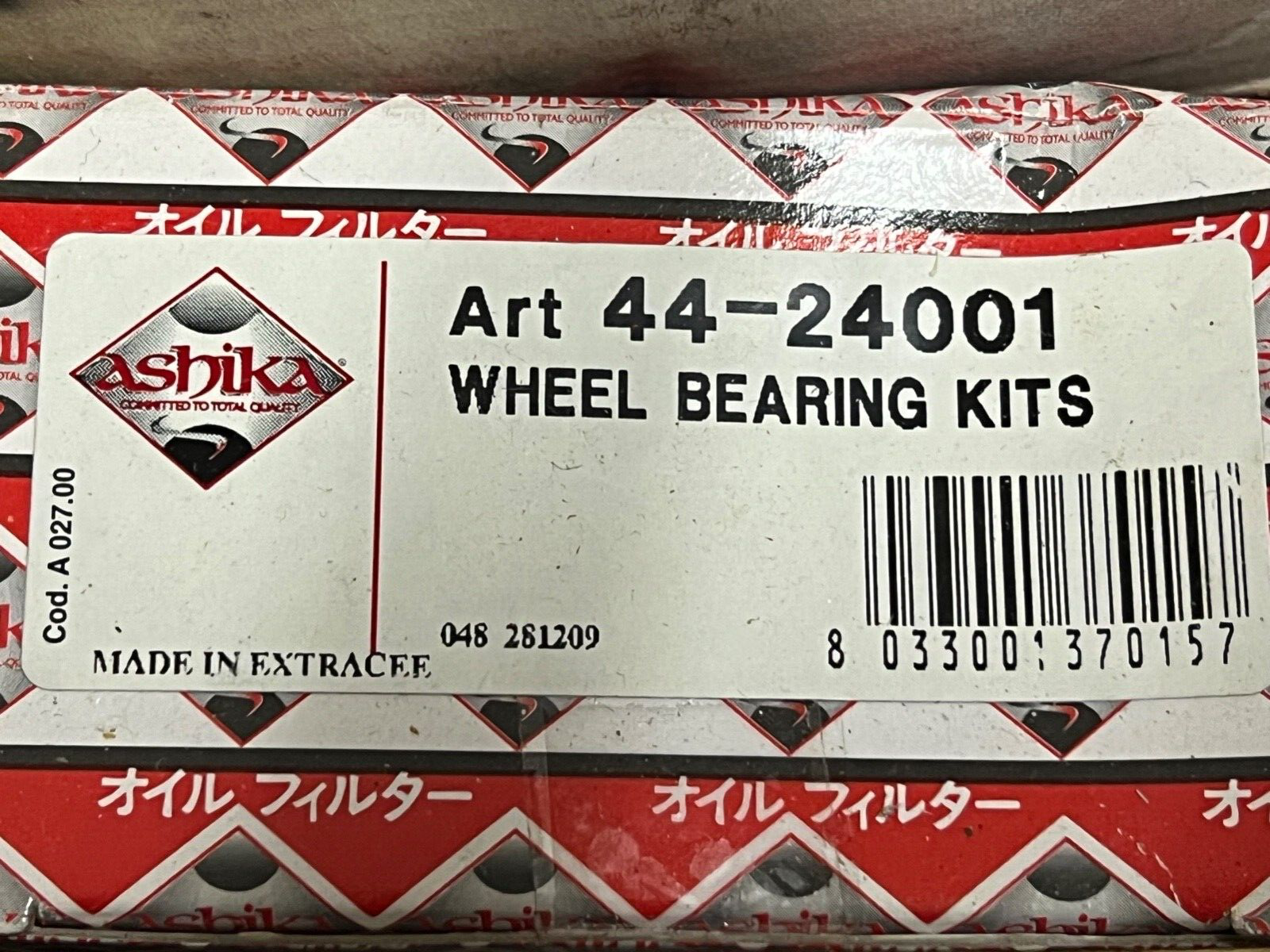 44-24001 Ashika Wheel Bearing fits Honda Accord Prelude Acty Accord