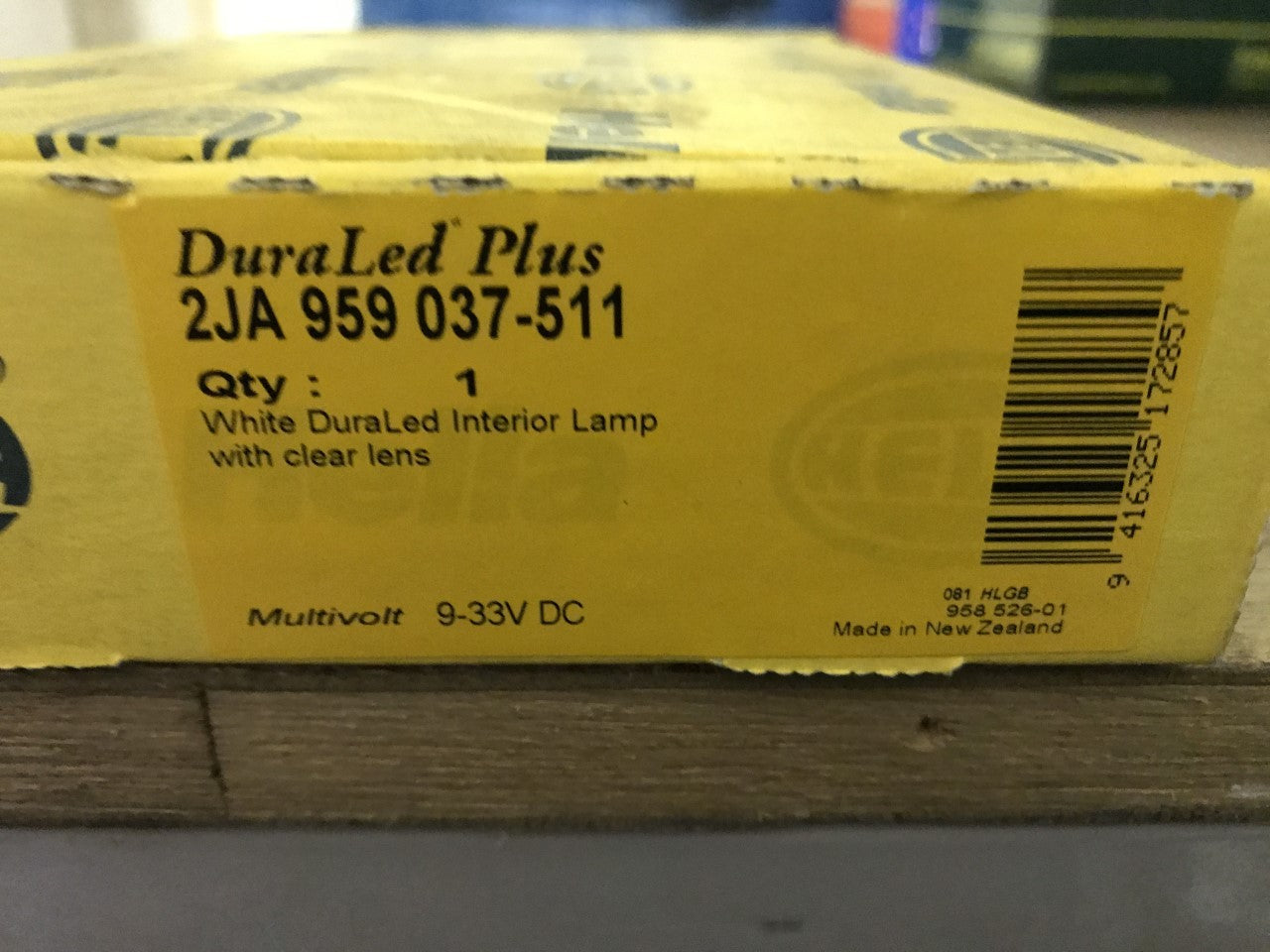 Hella Rear Interior Light 9-33V DC DuraLed White Light Clear Lens 2JA959037511