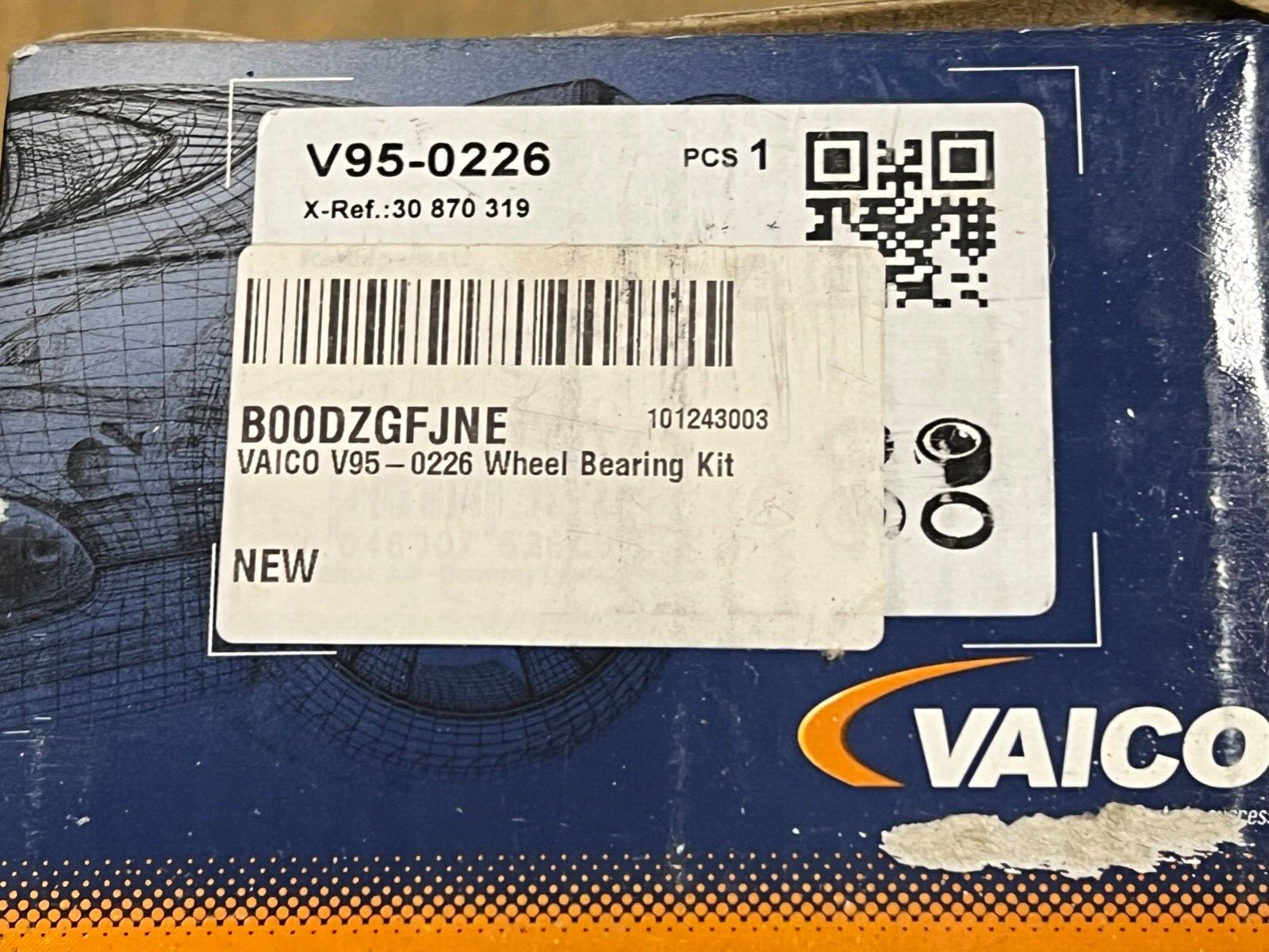Vaico V95-0226 Front Wheel Bearing Kit fits Mitsubishi Volvo