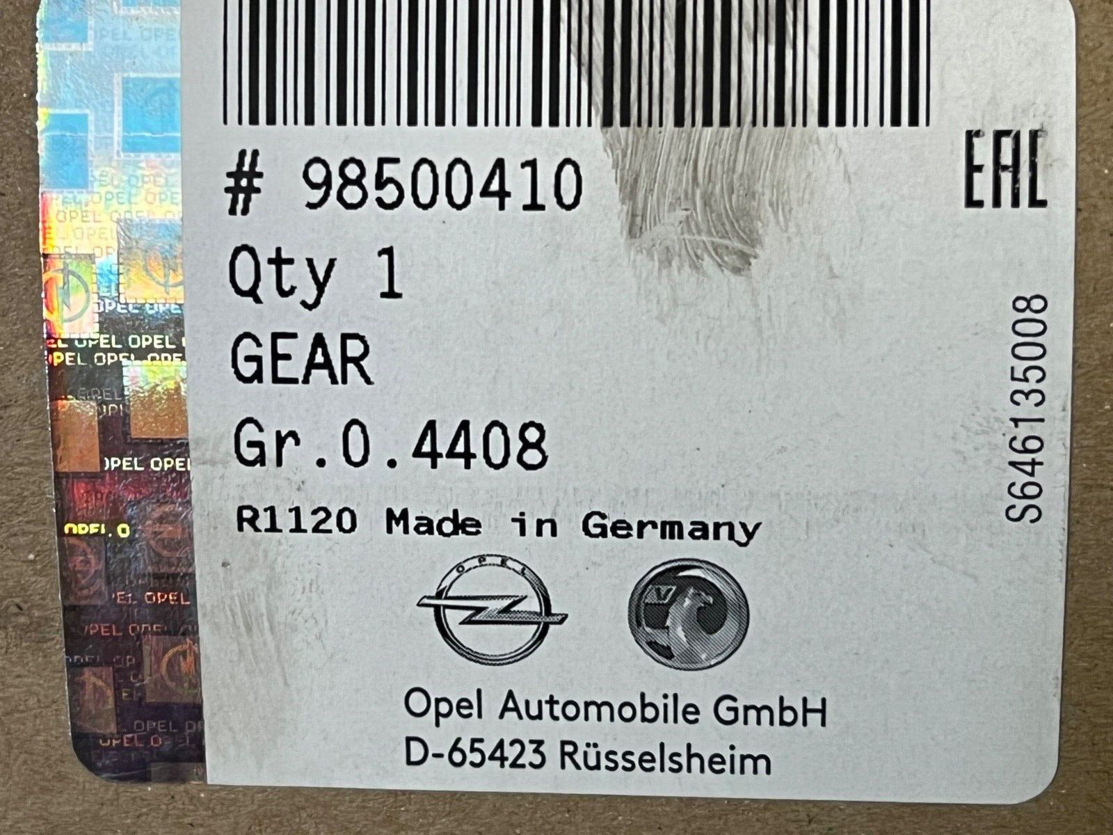 98500410 Genuine Vauxhall Gear Box Repair Kit fits F17 Gearbox 5 Speed Manual