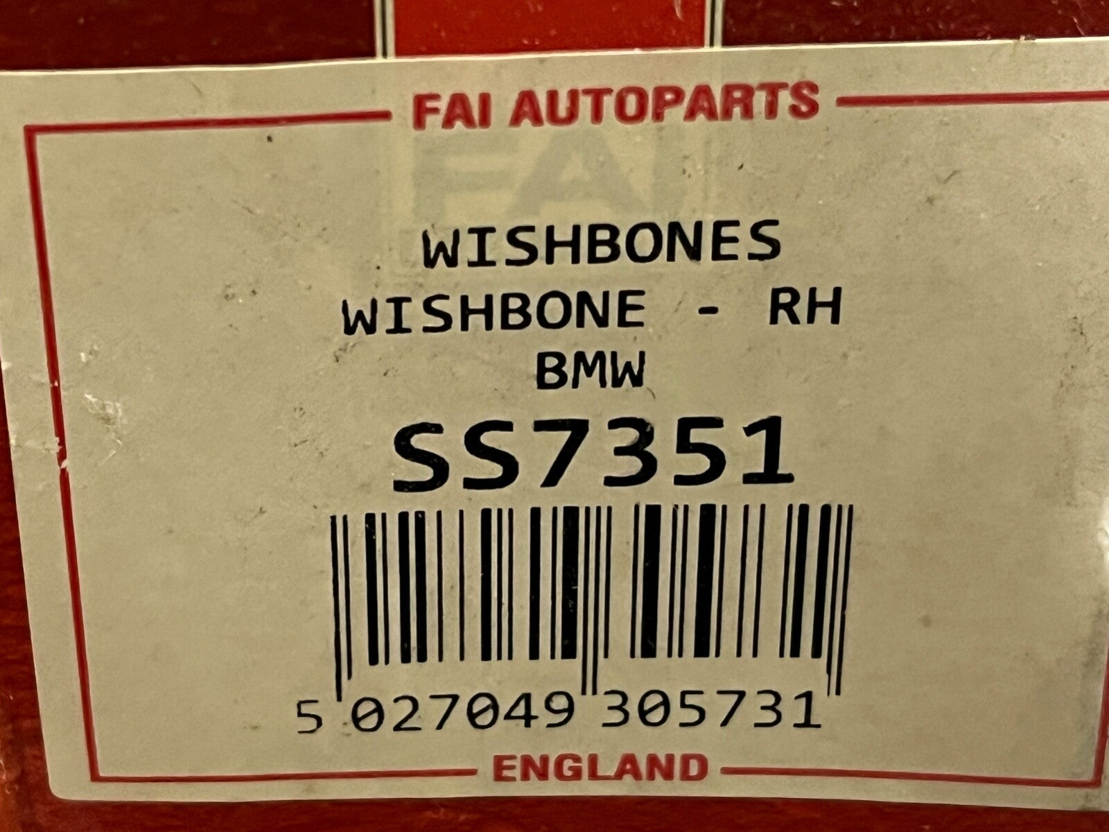 FAI SS7351 Front Right (Rear) Upper Track Control Arm Fits BMW X5 X6