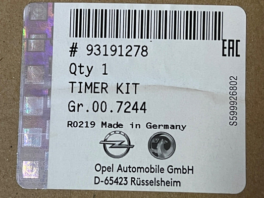 Genuine Vauxhall 93191278 Timing Belt Kit