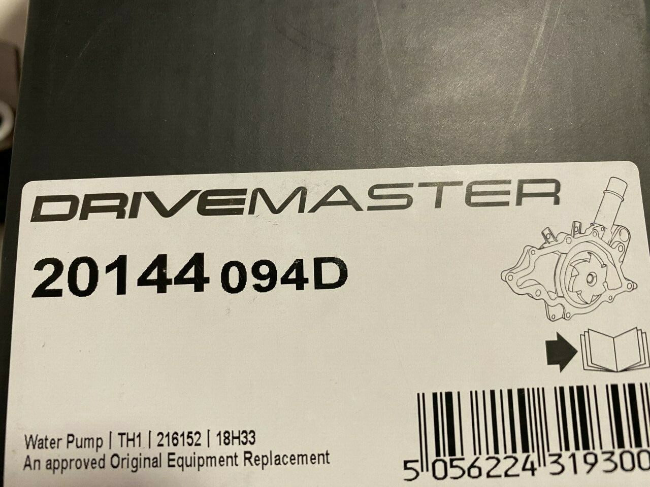 Drivemaster 20144094D VKPC81623 Water Pump fits Audi Seat Skoda VW Volkswagon