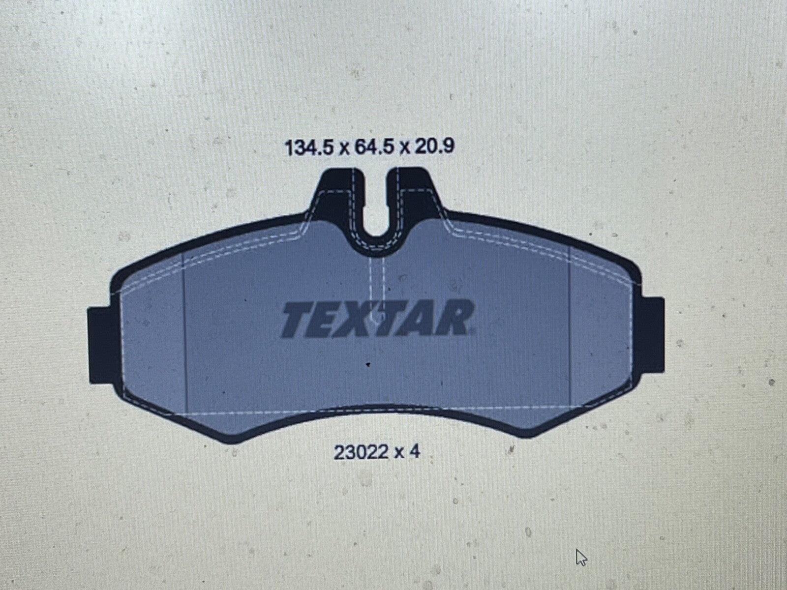 Textar 2302201 Front Brake Pad Set fits Mercedes V Class Vito