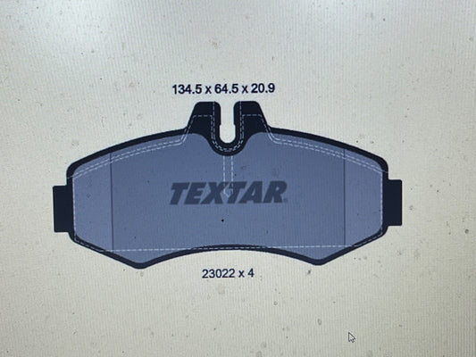 Textar 2302201 Front Brake Pad Set fits Mercedes V Class Vito