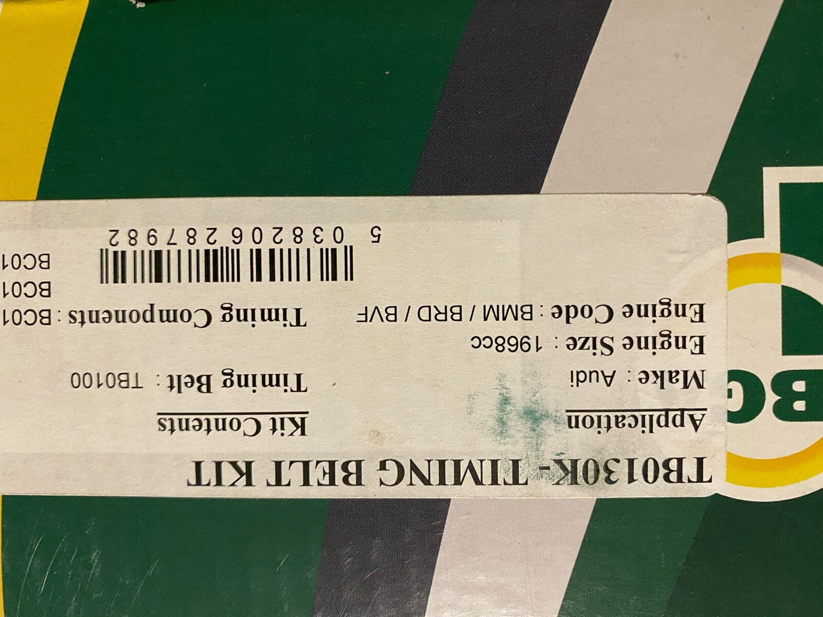 BGA TB0130K Timing Belt Kit fits Audi Seat Skoda VW Chrysler Dodge Jeep Mitsubis