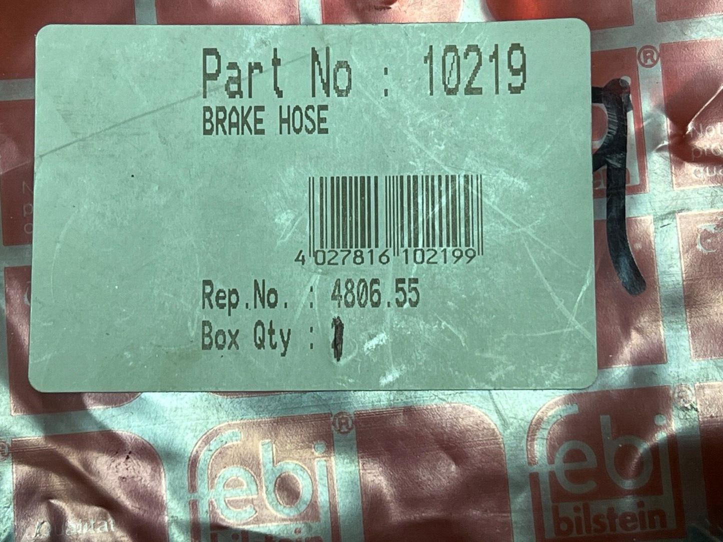 Febi 10219 Front Brake Hose fits CITROEN SAXO 1.0 1996-2003