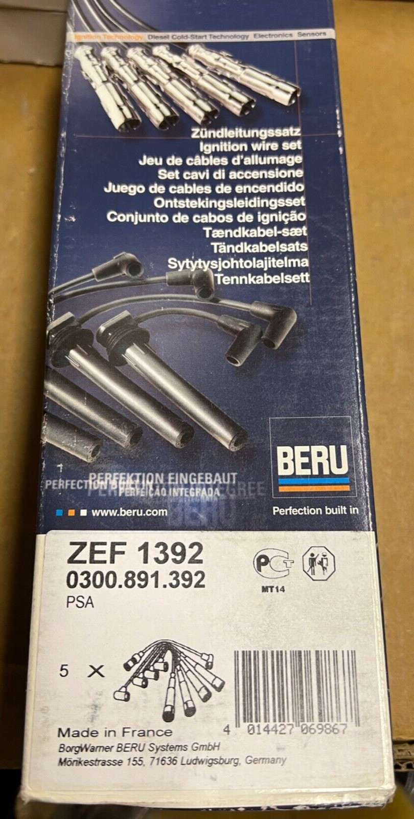 Beru ZEF1392 Ignition Lead Set