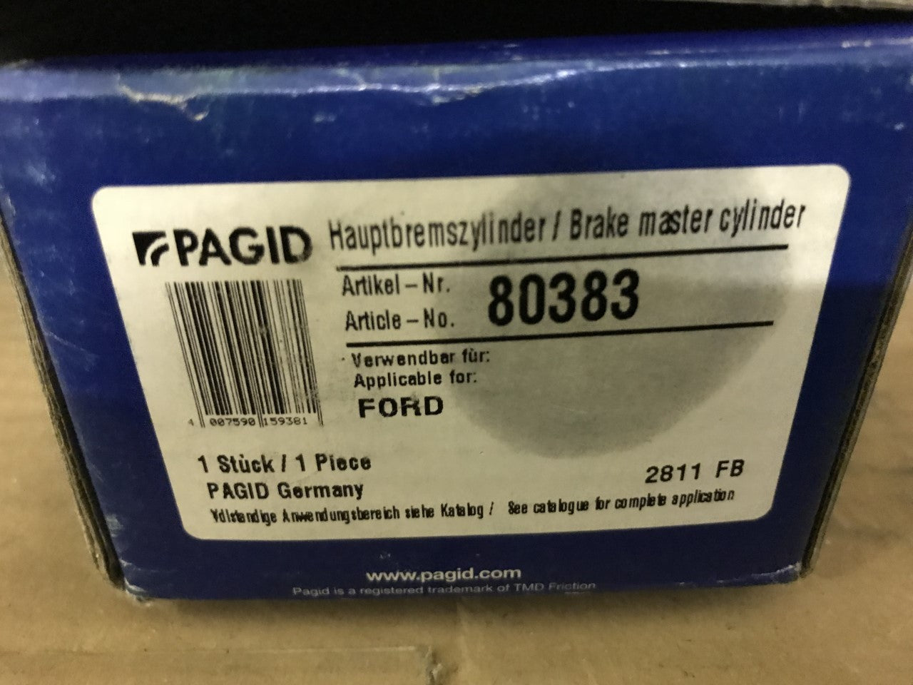 Brake Master Cylinder Ford Mondeo 93-96 Hatch Saloon Estate 80383 Pagid