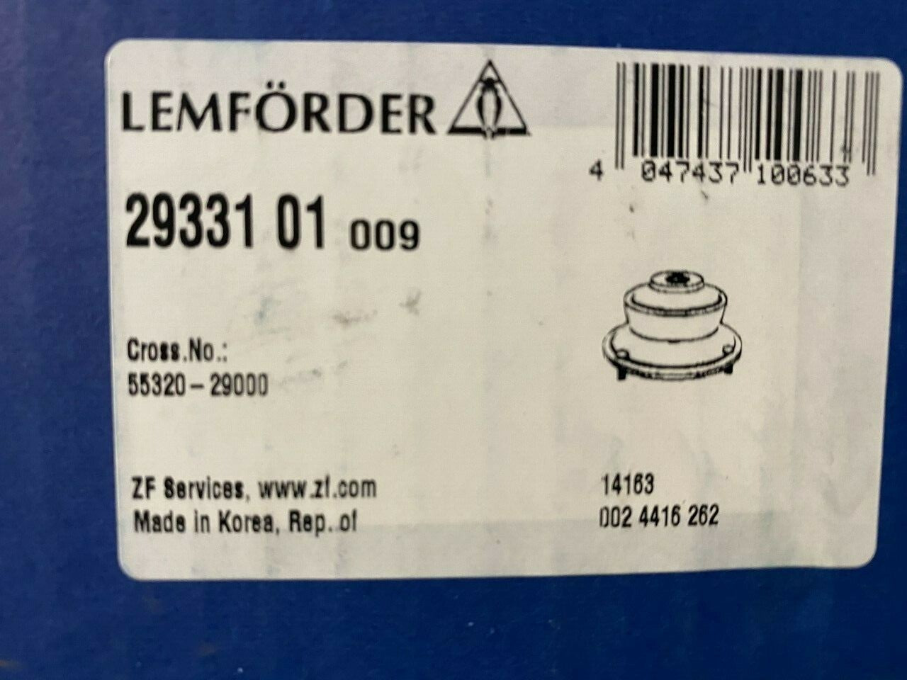 Lemforder 2933101 Bush-Mounting Top Suspension Mount fits Hyundai Kia