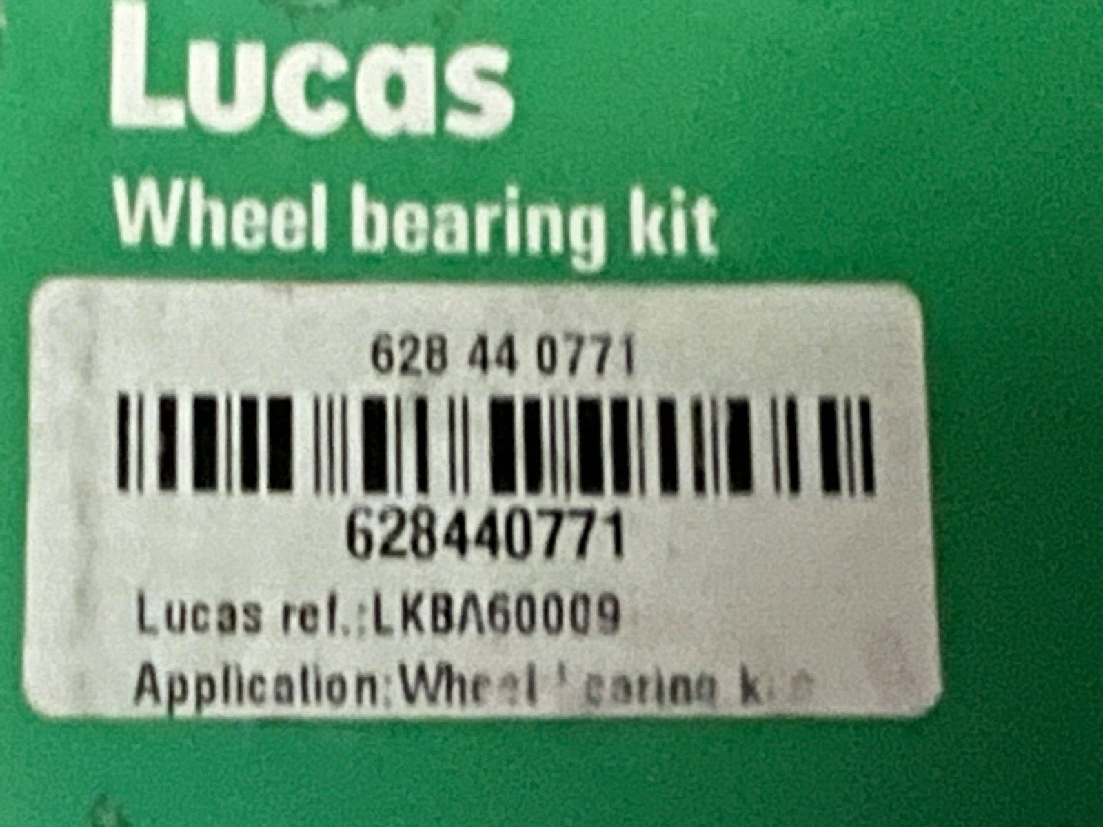 Lucas LKBA60009 Rear Wheel Bearing Kit fits Audi Seat VW