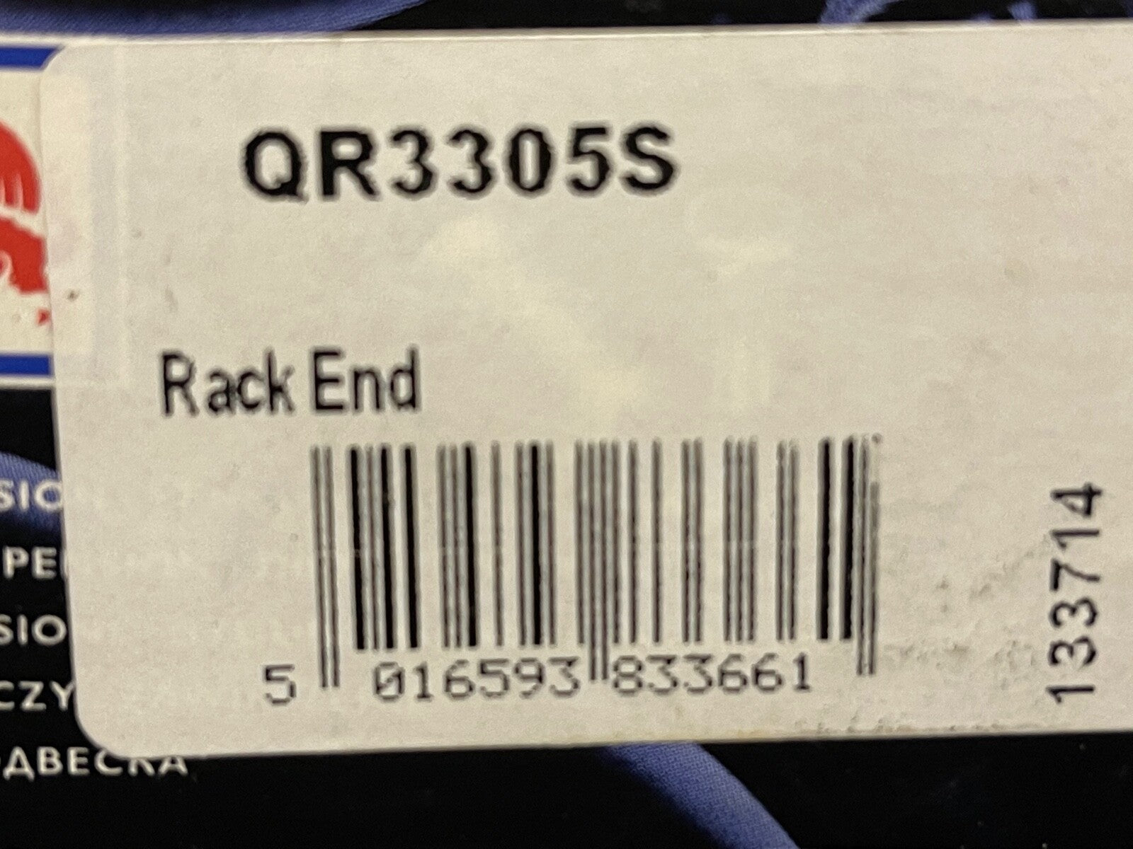 QH QR3305S Tie Rod Inner Rack End fits Volvo