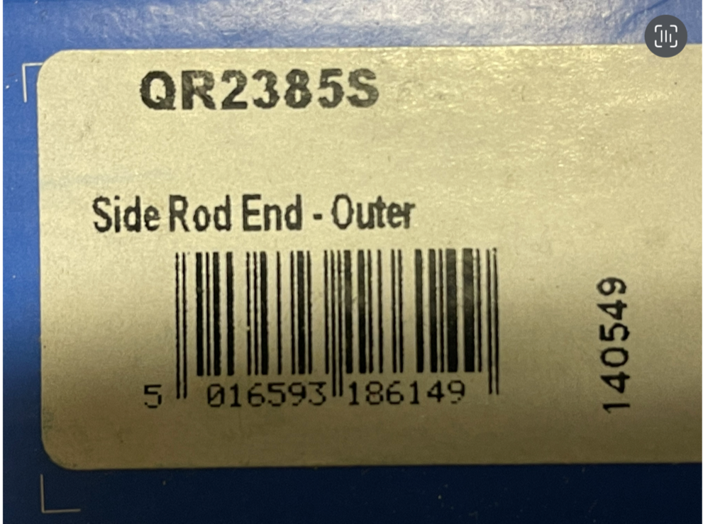 QH QR2385S Front Track Tie Rod End fits Carbodies FX Fairway