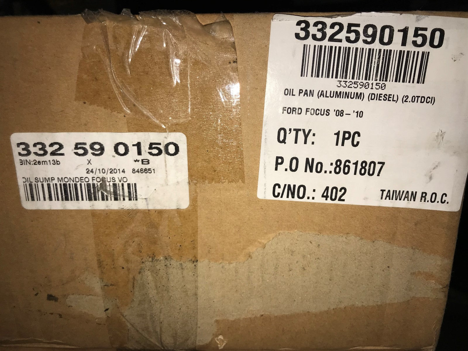 Oil Sump Ford C-Max Galaxy Kuga Mondeo Focus Citroen Peugeot Volvo 332590150