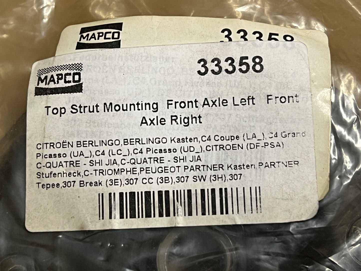 Mapco 33358 Front Top Strut Mount fits Citroen Peugeot