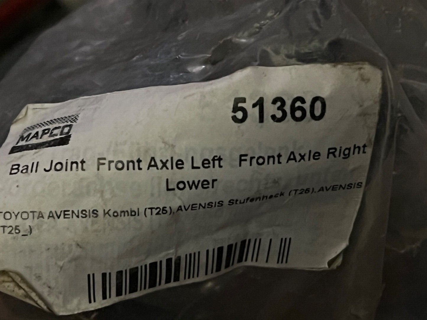 Mapco 51360 Front Ball Joint fits Toyota Avensis T25