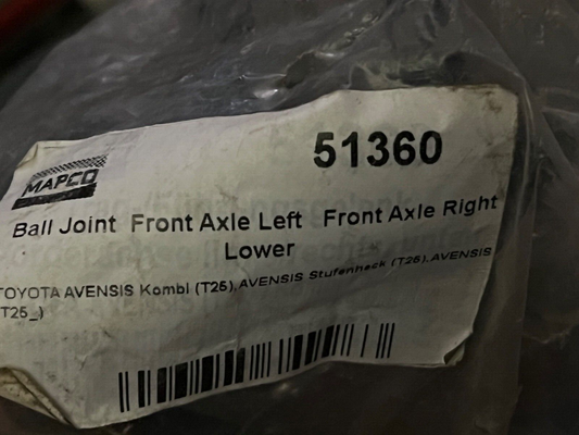 Mapco 51360 Front Ball Joint fits Toyota Avensis T25