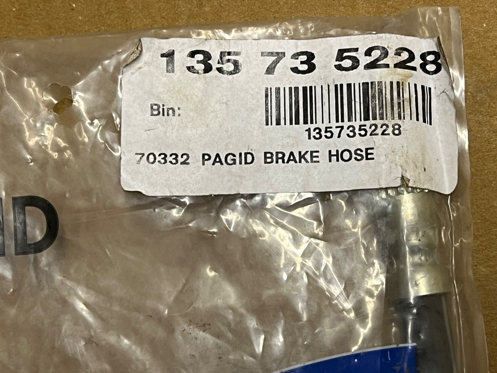 Pagid 70332 Front Brake Hose fits Citroen Peugeot Fiat