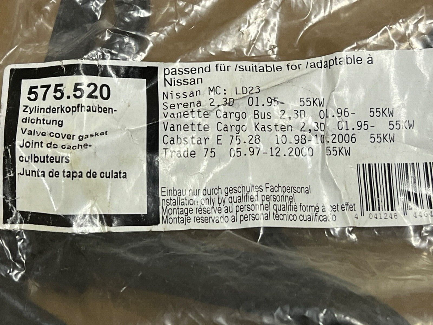 Elring 575.520 Rocker Cover Gasket fits Nissan Serena Vanette Cabstar