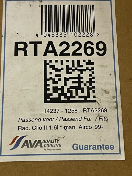 AVA RTA2269 Radiator fits Dacia Renault Nissan