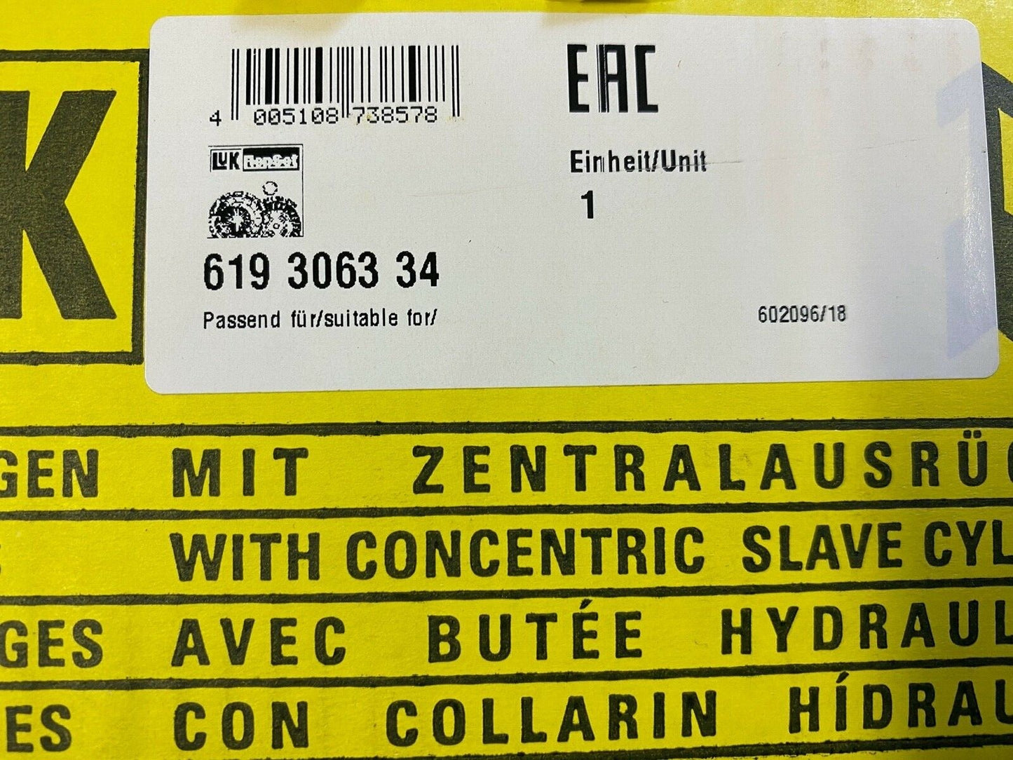 LuK 619306334 3pc Clutch Kit fits Ford Mazda