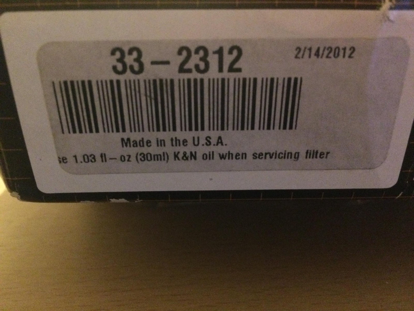 Performance Air Filter Hyundai Santa Fe 04-06 3.5 v6 33-2312 K&N New **BARGAIN**