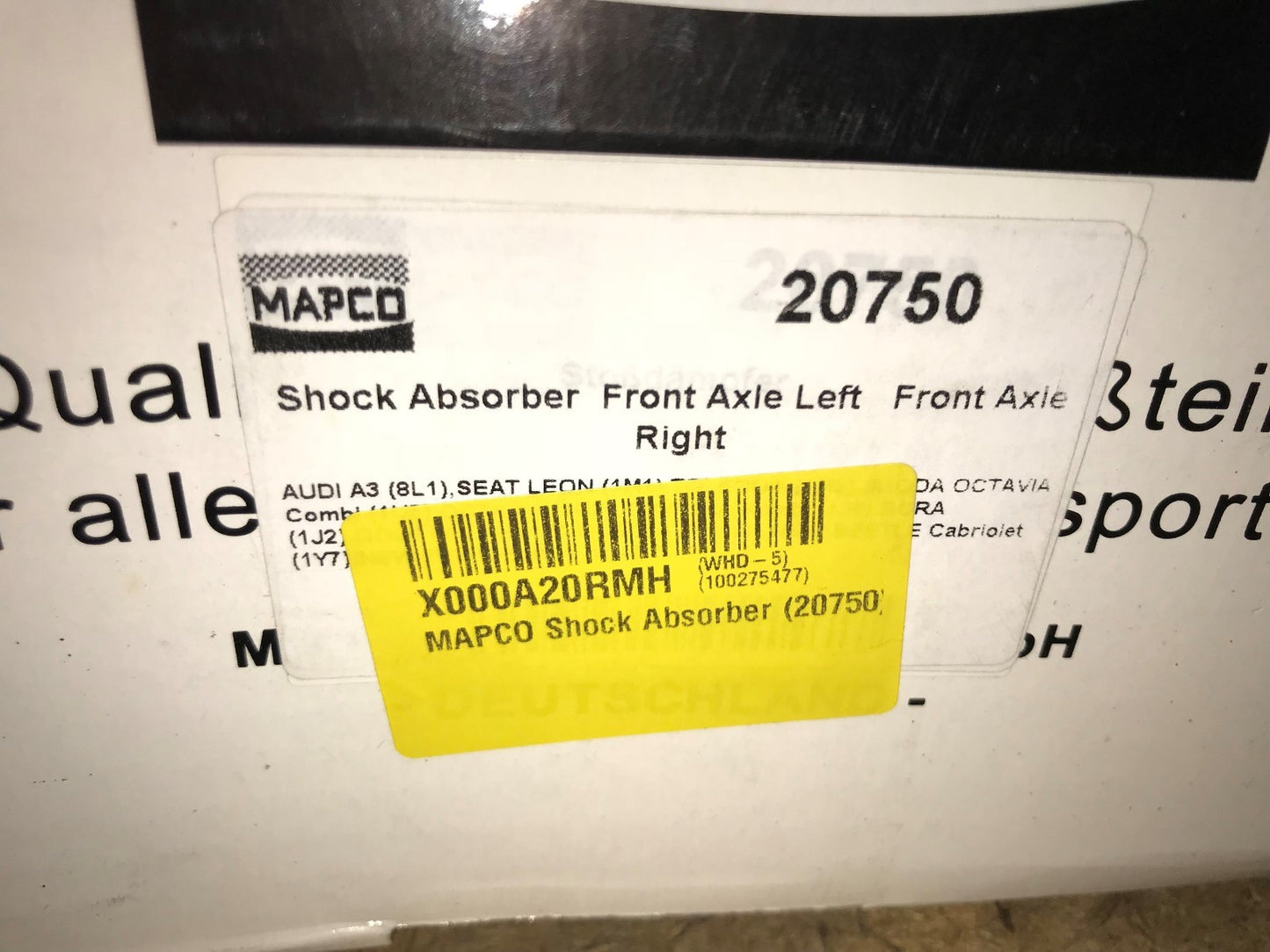 Front Shock Absorber Seat Leon Toledo Skoda Octavia VW Bora Golf Audi A3 20750