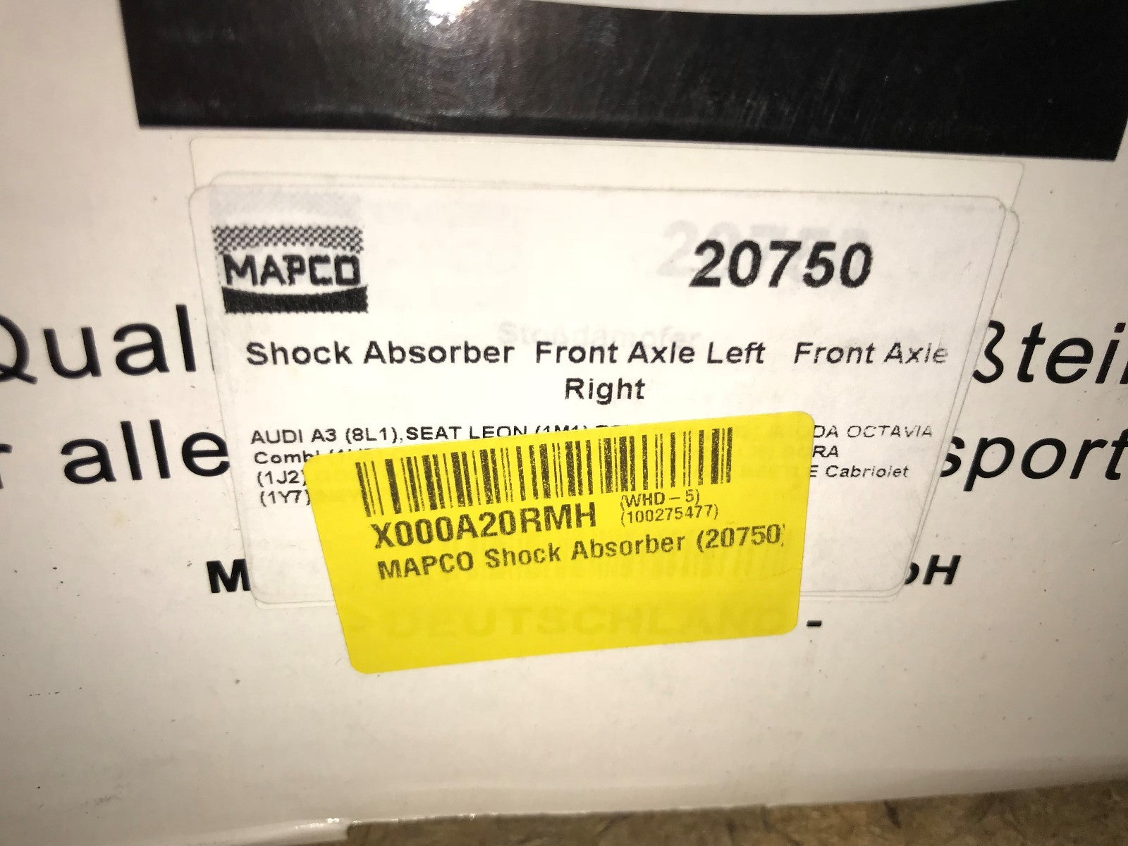 Front Shock Absorber Seat Leon Toledo Skoda Octavia VW Bora Golf Audi A3 20750
