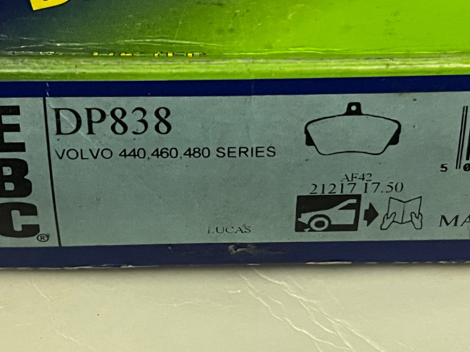 EBC DP838 Front Brake Pad Set fits Volvo 440 460 480 Series