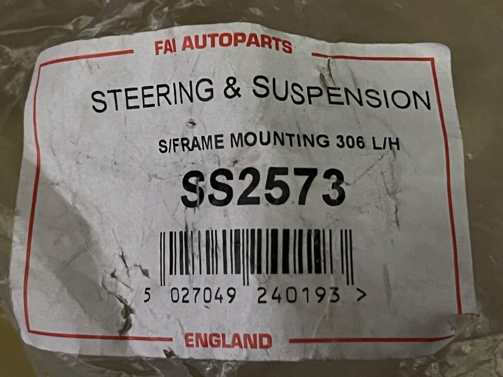 FAI SS2573 Subframe Bush Fits For Peugeot 306 Citroen Xsara ZX Rear Axle LH