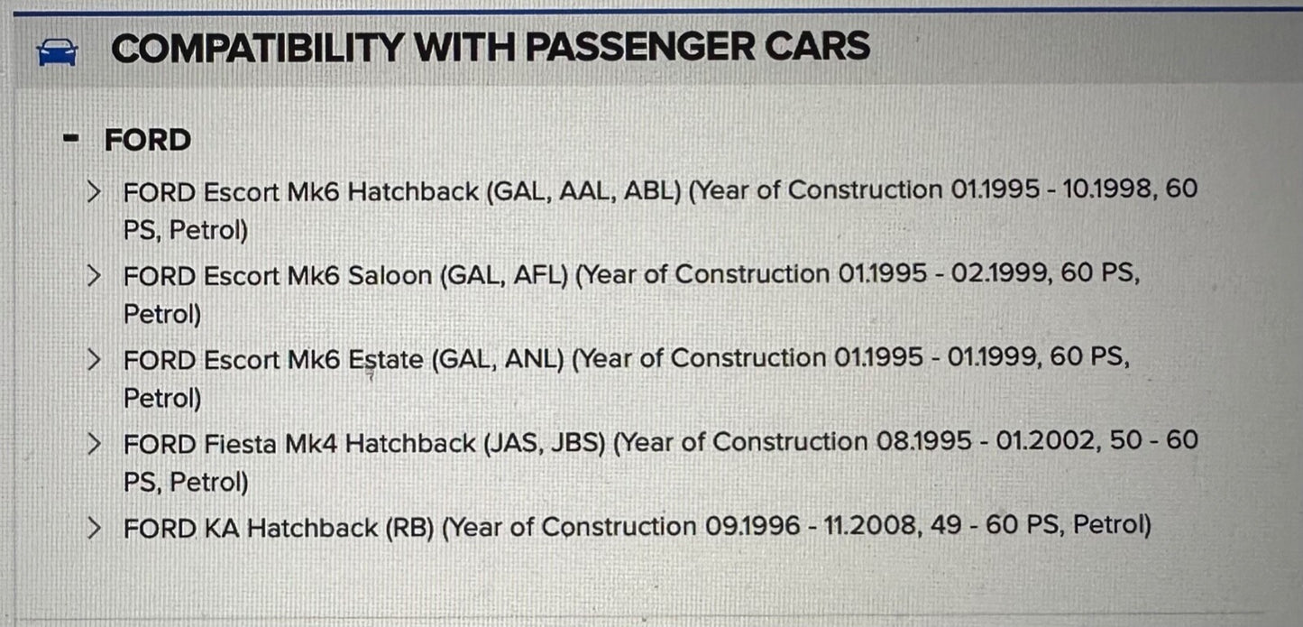 Japko 132305 Ignition Coil Leads Set fits Mazda Ford
