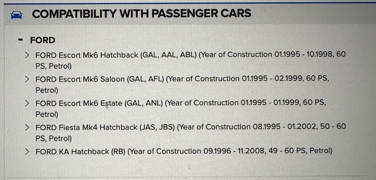 Japko 132305 Ignition Coil Leads Set fits Mazda Ford