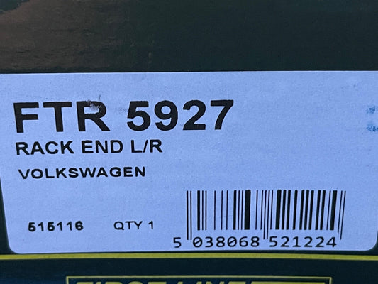 First Line FTR5927 Tie Rod Inner Rack End fits VW Volkswagen