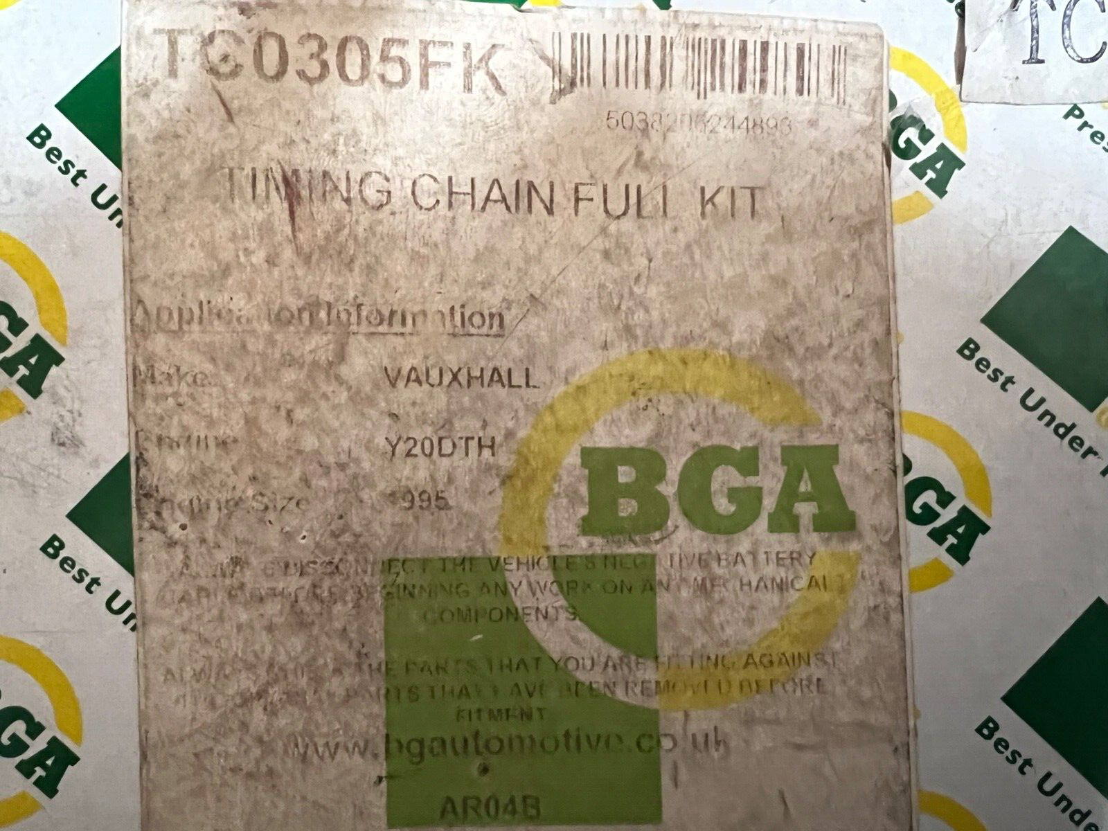 TC0305FK BGA Timing Chain Kit for Vauxhall Engine Code Y20DTH Eng Size 1995