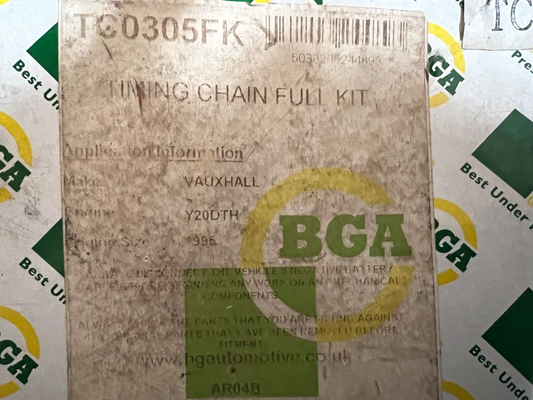 TC0305FK BGA Timing Chain Kit for Vauxhall Engine Code Y20DTH Eng Size 1995