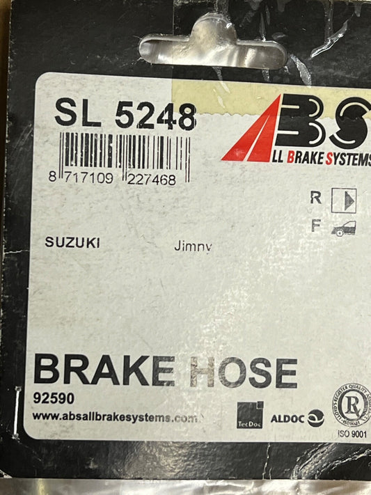 A.B.S SL5248 Front Right Hand Off Side Flexi Brake Hose fits Suzuki Jimny