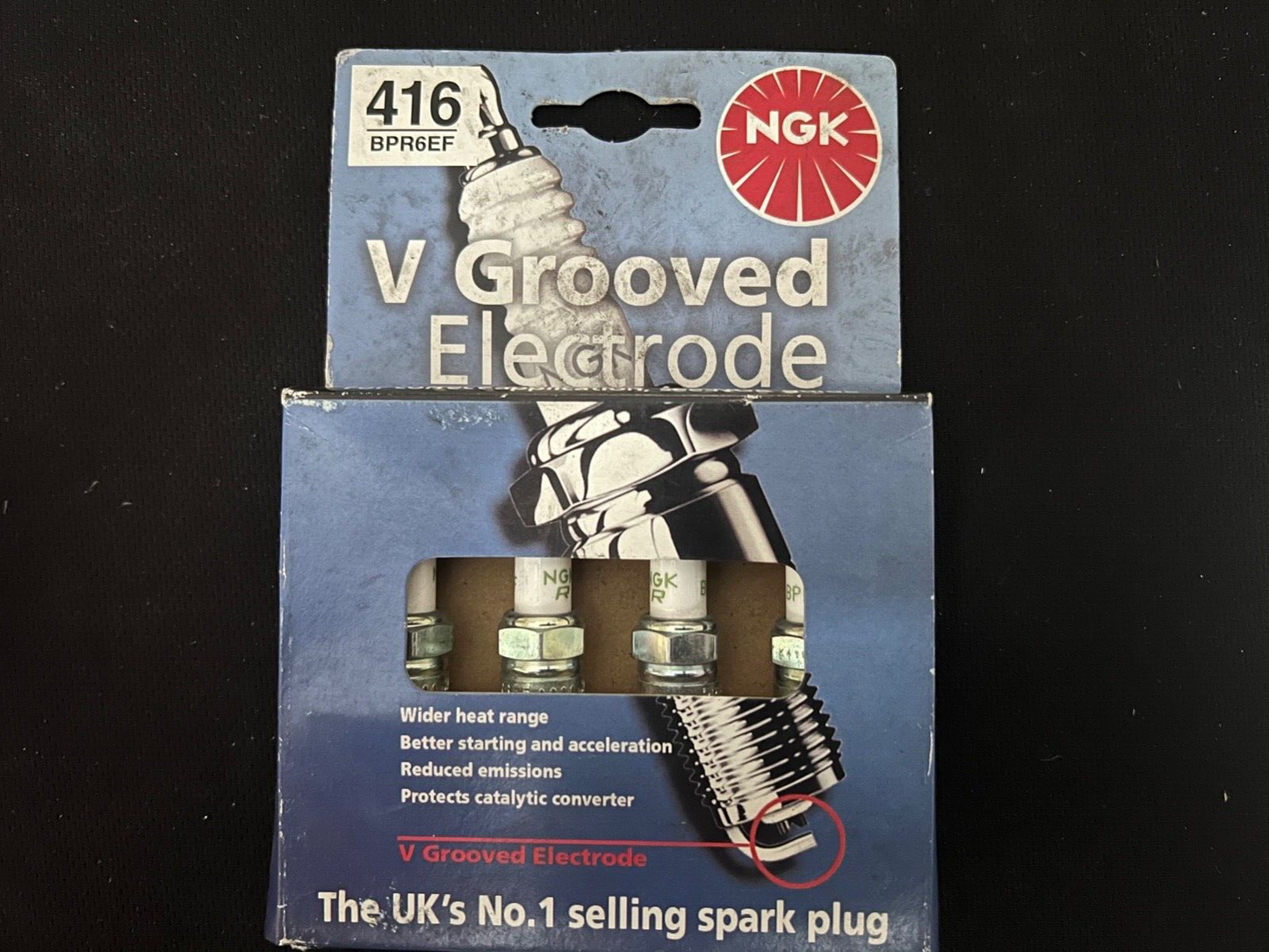 NGK BPR6EF 4665 Spark Plug  Pack of 4