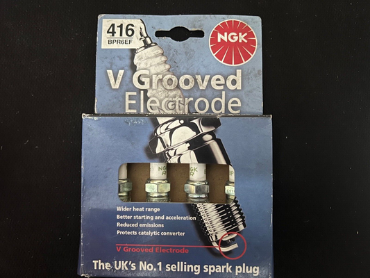 NGK BPR6EF 4665 Spark Plug  Pack of 4