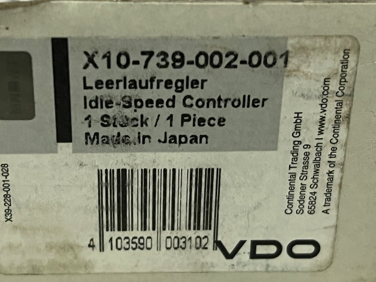 VDO X10-739-002-001 Idle Air Control Valve Opel Vauxhall Astra Omega Vectra
