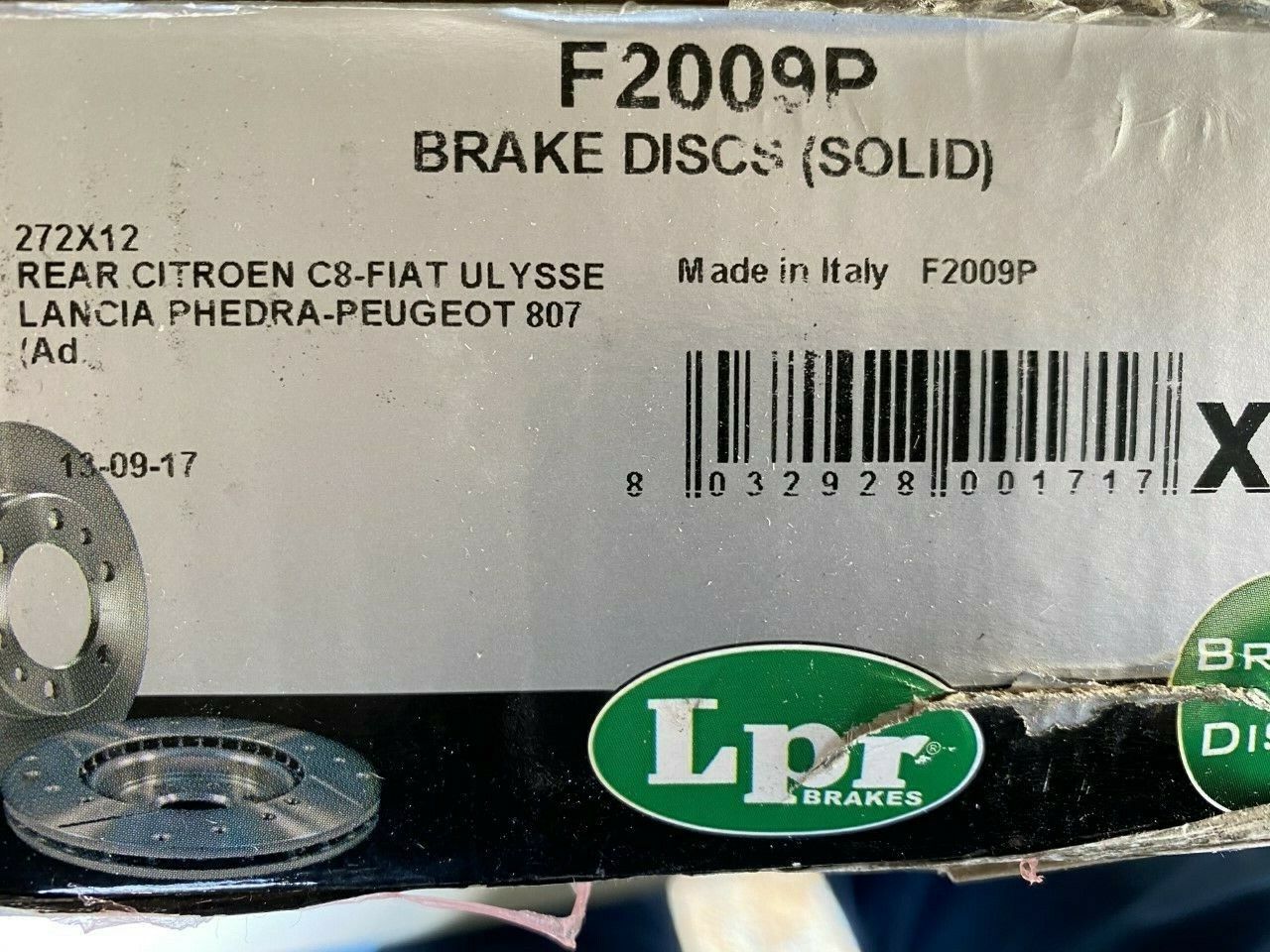LPR F2009P Rear Brake Disc