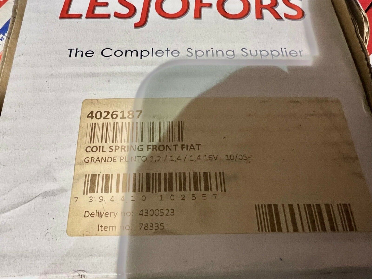 Lesjofors 4026187 Front Coil Spring fits Fiat