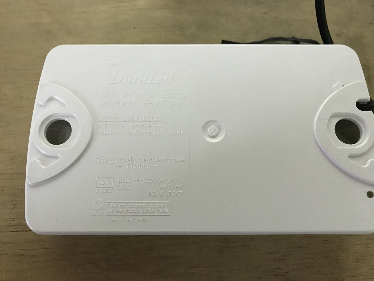 Hella Rear Interior Light 9-33V DC DuraLed White Light Clear Lens 2JA959037511