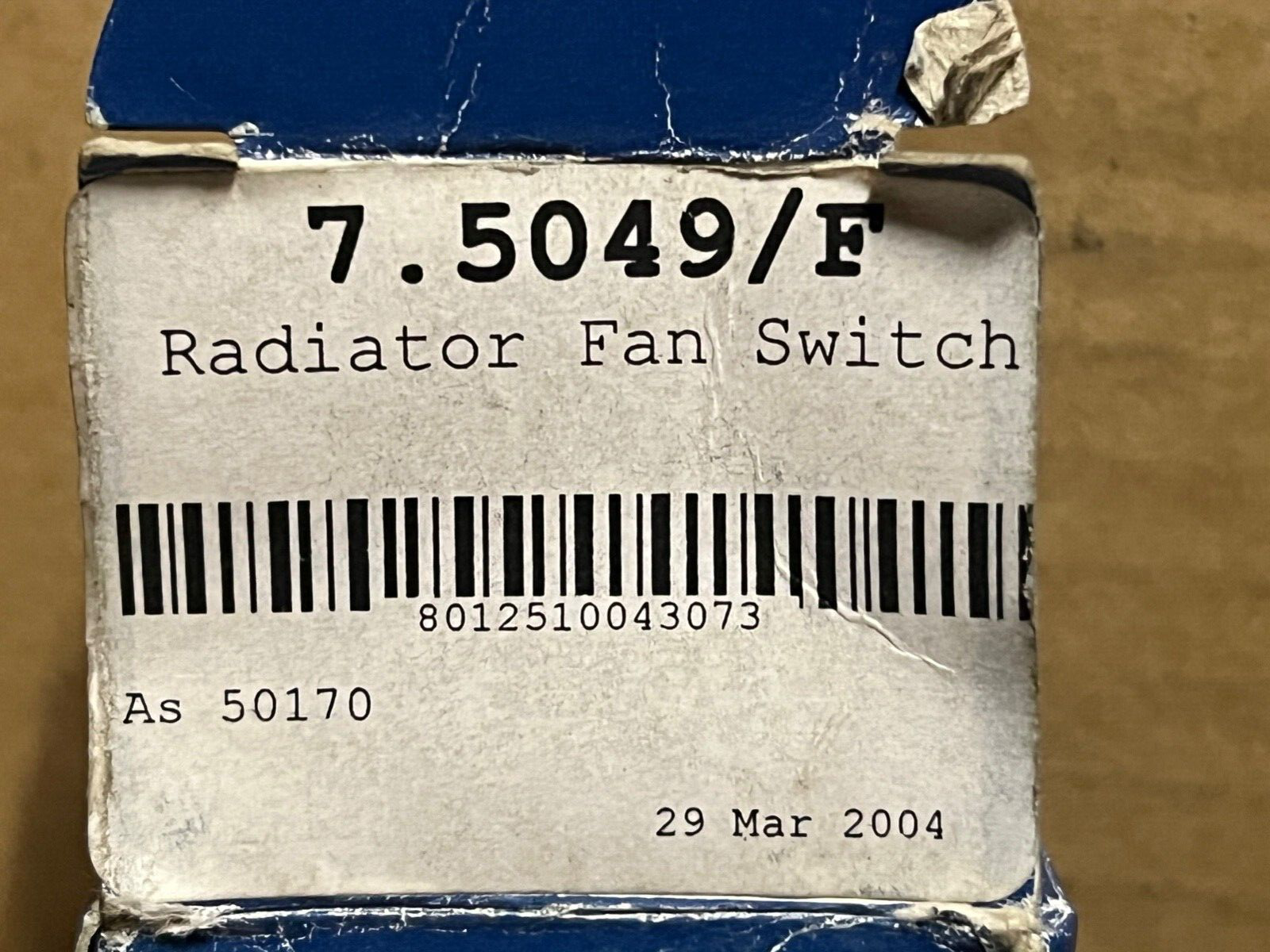 Facet 7.5049 Radiator Fan Switch Cooling Fan Switch fits Seat