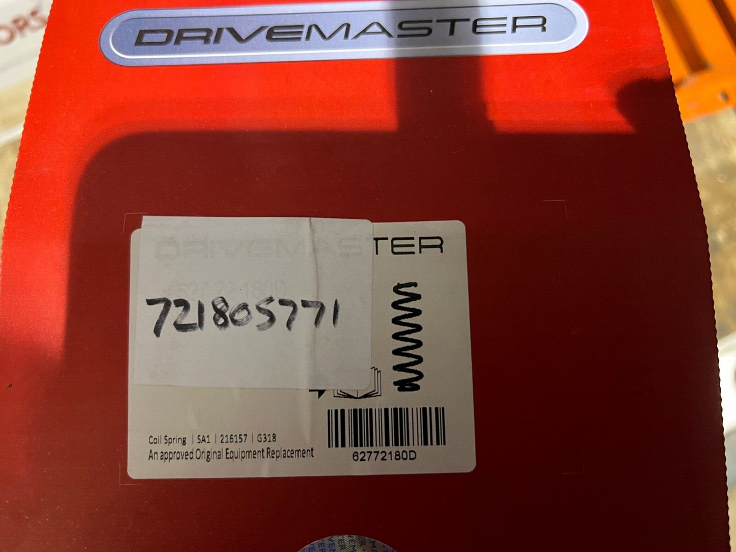 Drivemaster 721805771 Rear Coil Spring fits Vauxhall Astra H