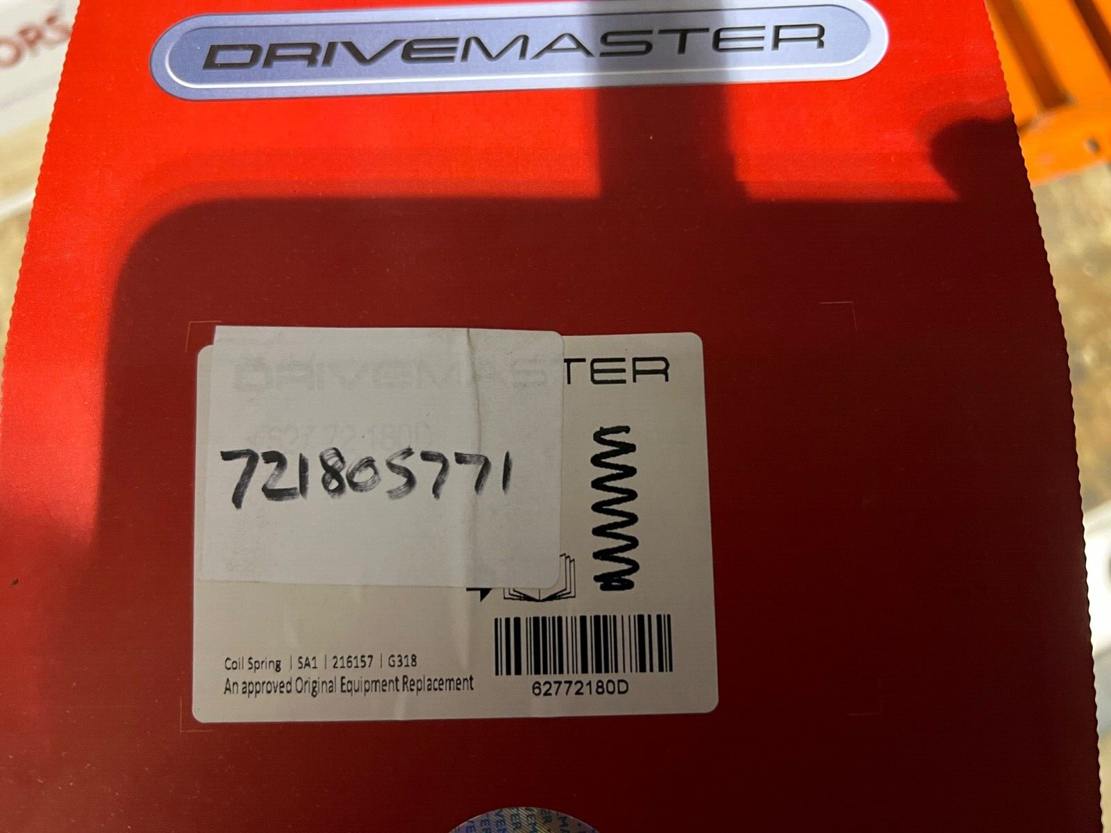 Drivemaster 721805771 Rear Coil Spring fits Vauxhall Astra H