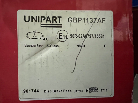 Unipart GBP1137AF Front Brake Pads For Mercedes A Class W168