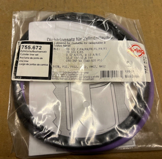 ELRING 755.672 Cylinder Sleeve O Ring Set fits Mack Renault Volvo Trucks